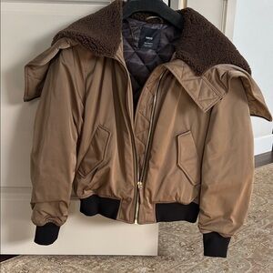 Women’s medium MANGO Brown Bomber Jacket